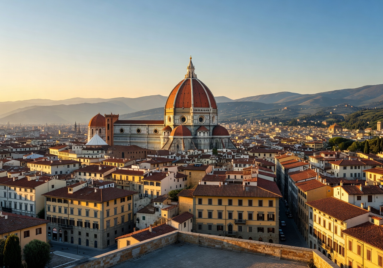Stunning Florence city view with the Duomo